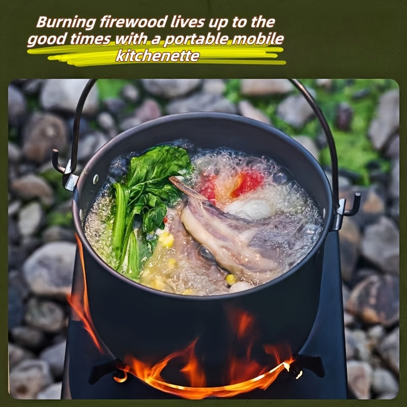 Portable Wood Stove With Airflow System For Camping