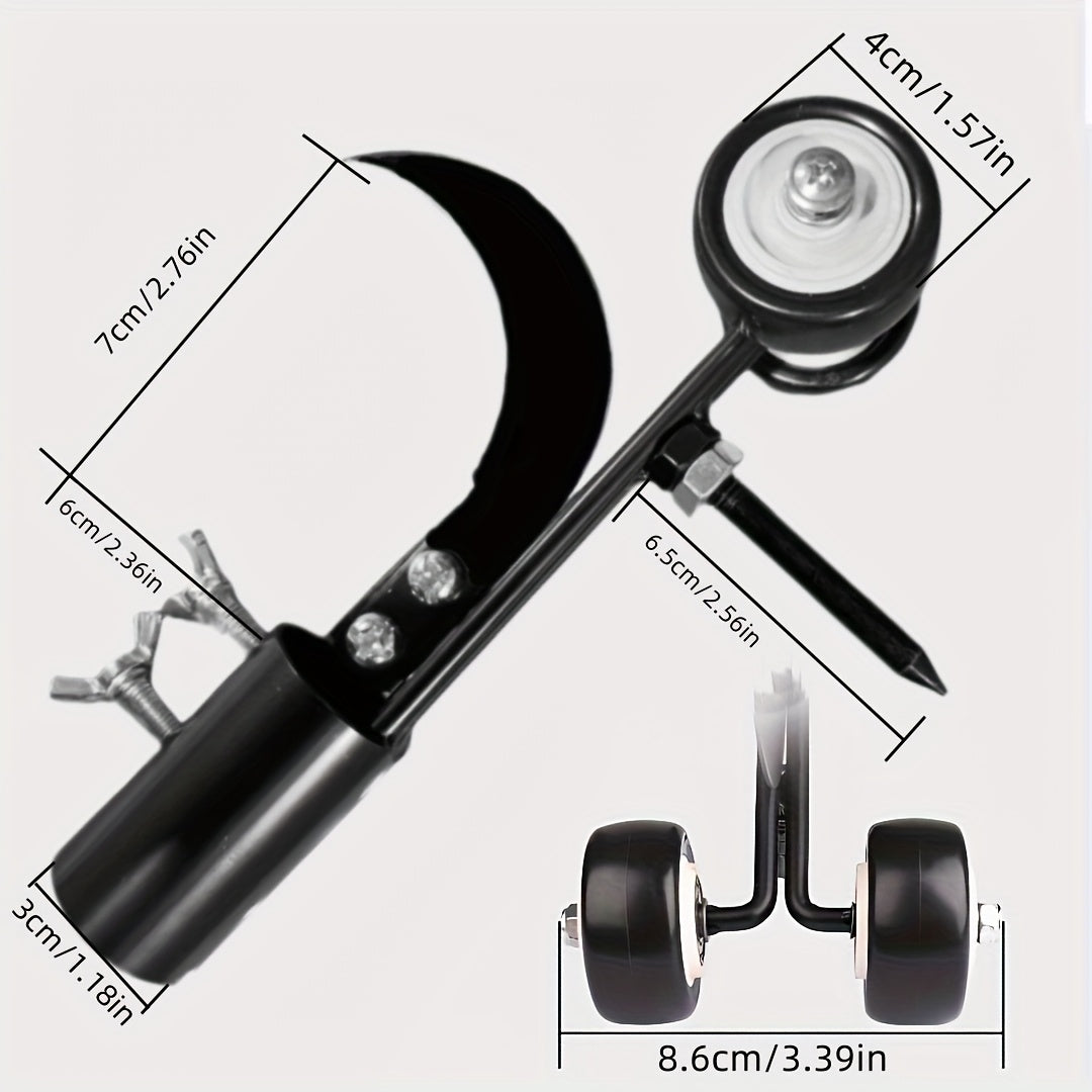 Heavy Duty Metal Garden Weeding Roller with Adjustable Handle