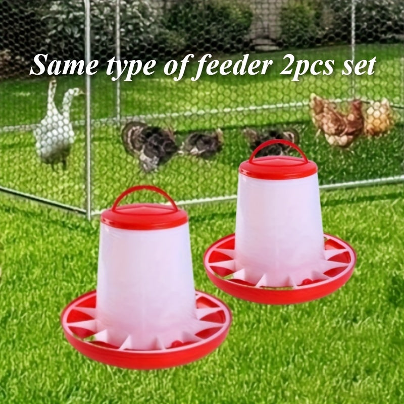 Two Sets Large 9.84 Inch Automatic Feeders And Waterers