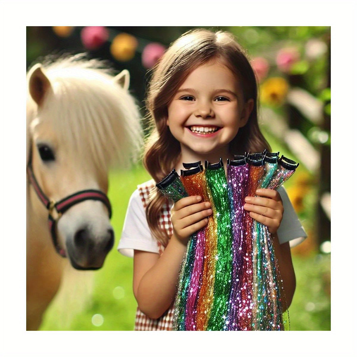 Dielianyi Bling Mane and Tail Tinsel for Horse Lovers