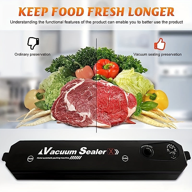 2 In 1 Vacuum Sealer With 50 Bags For Fresh Food Storage