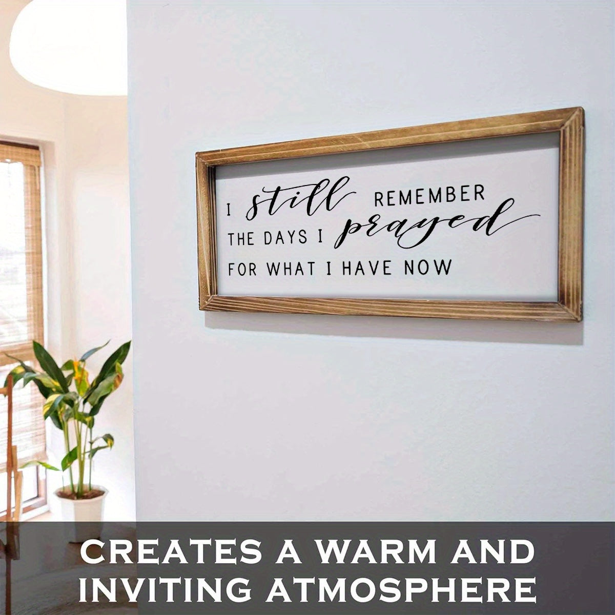 Rustic Farmhouse Wooden Wall Art Inspirational Quote Plaque