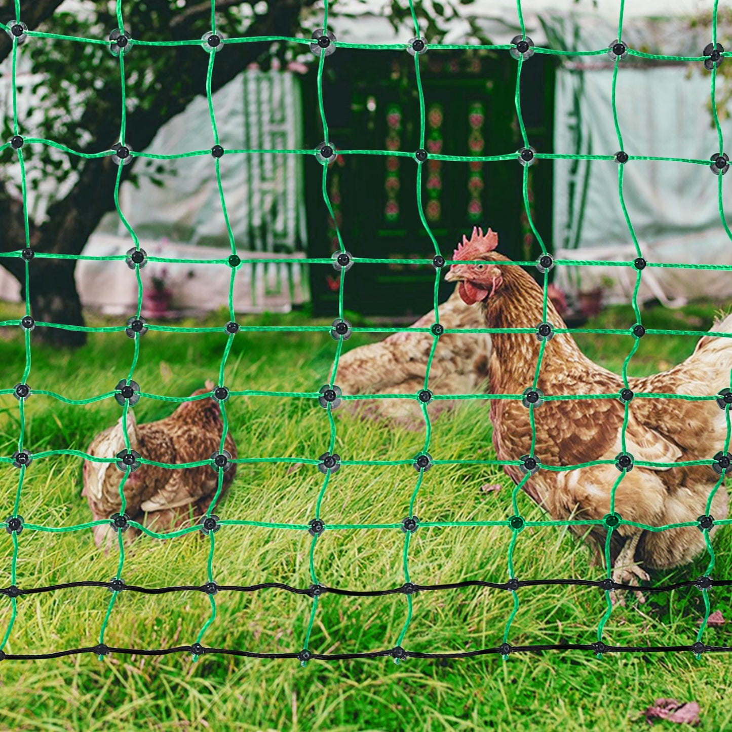 VEVOR Electric Fence Netting 164 Ft With Posts And Stakes