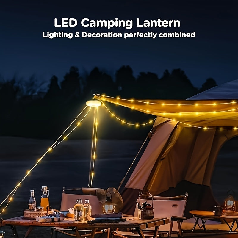 4 In 1 Camping String Lights USB Rechargeable Portable RGB