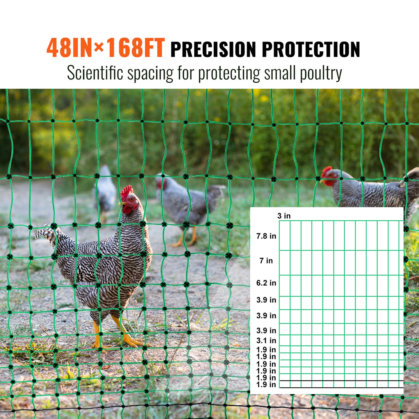 VEVOR Electric Fence Netting 164 Ft With Posts And Stakes