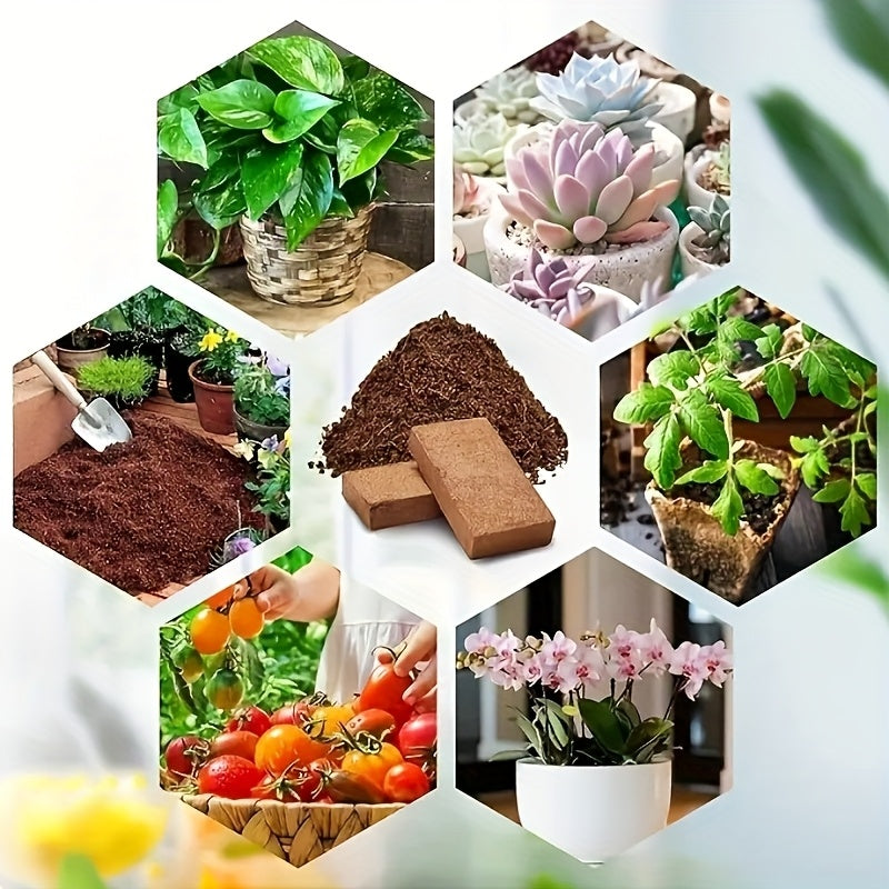 Coconut Fiber Bricks for Plants Square Fiber Coconut Shells Low Conductivity and PH Balance Suitable for Gardening and Planting Coconut Soil