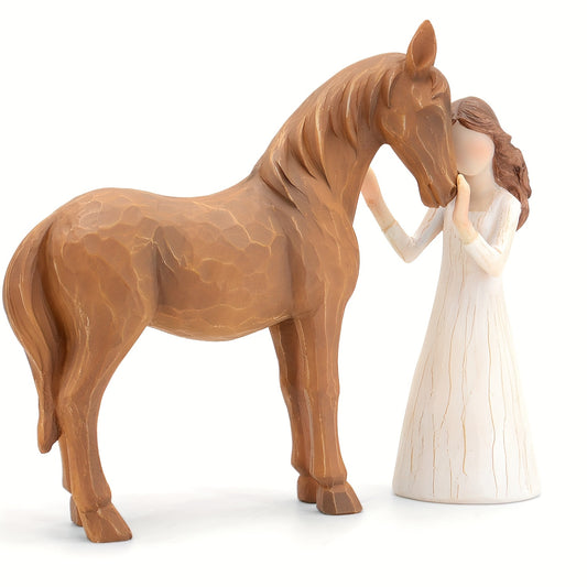 Horse Gifts For Girls Women Hand Painted Cowgirl Figurine