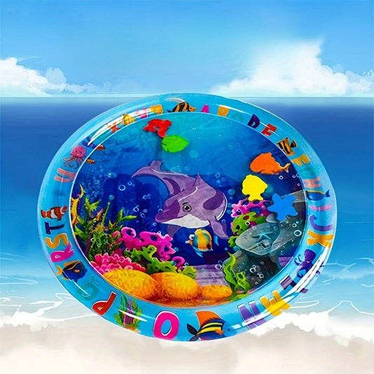 Cartoon Pattern Round Water-Resistant Pet Cooling Mat 25.59 Inch