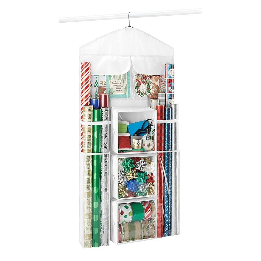 Transparent Double Sided Door Hanging Organizer for Gift Wrapping