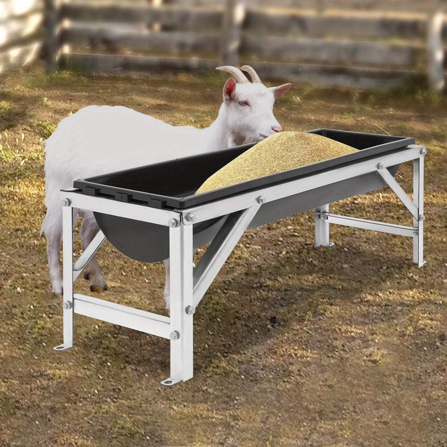 Large Capacity Horse Feeder Water Trough With Stand