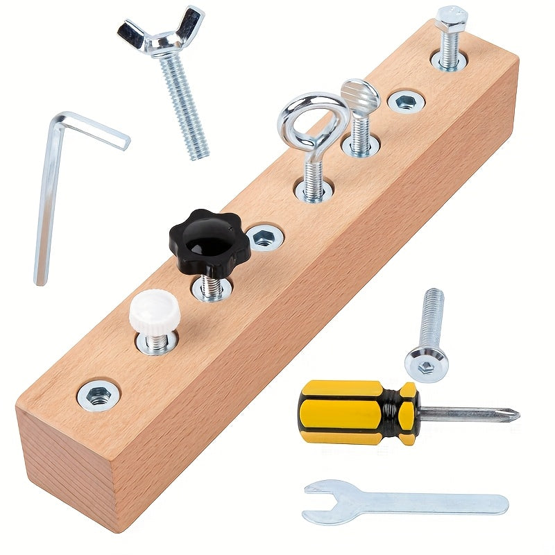 Screw Tightening Game Hand Eye Coordination Wooden Aids