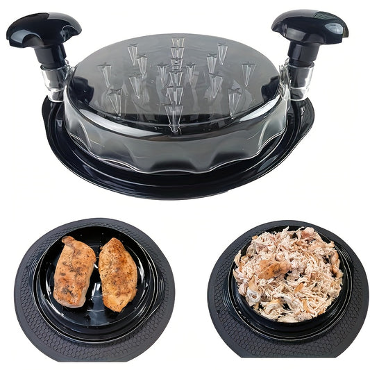 Ergonomic Meat Shredder Tool with Non-Slip Base and Cover