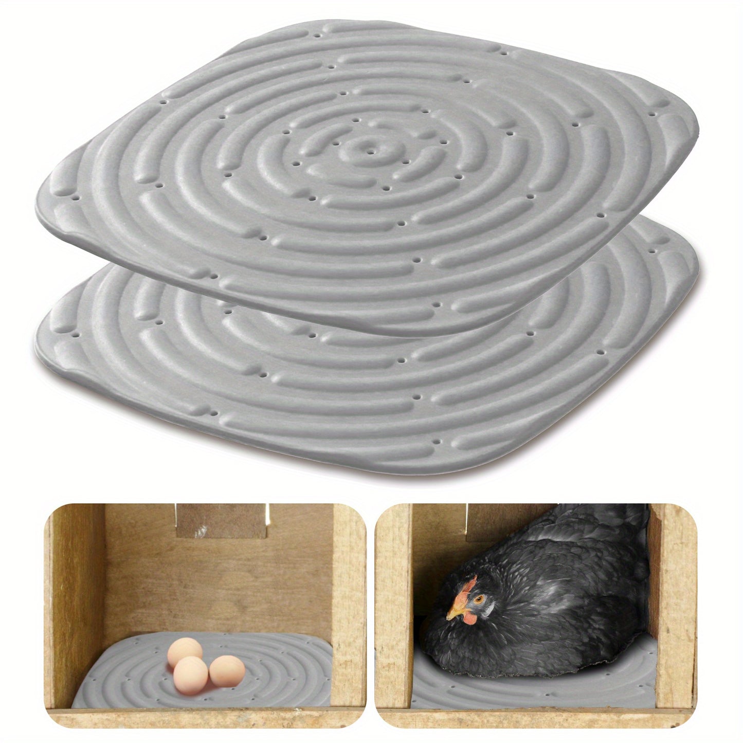 Two Pack Washable Chicken Nesting Pads For Coop Liners