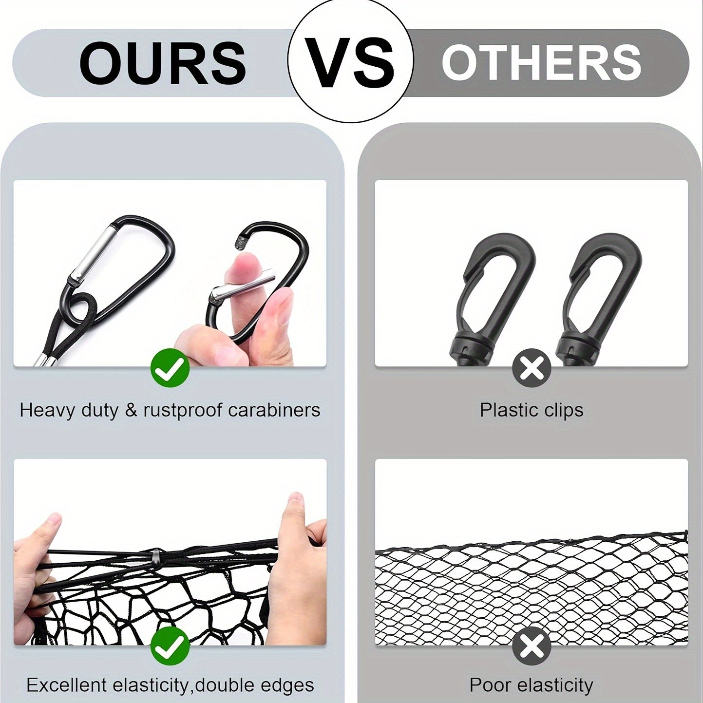 Ford Maverick Trunk Cargo Net Heavy Duty Stretch Organizer