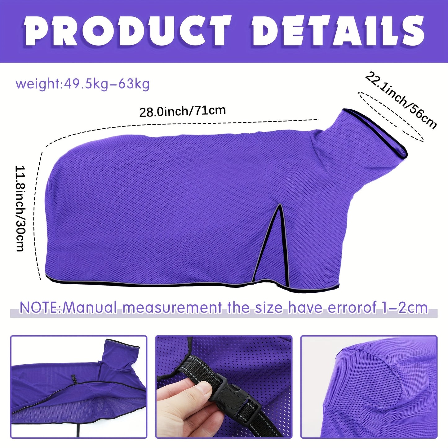 Set Of 2 Mesh Sheep Blankets For Medium Lambs With Straps