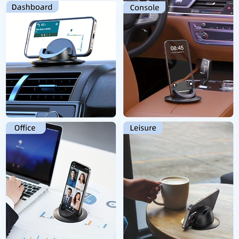 360 Degree Car Phone Holder With Suction Mount For Dash