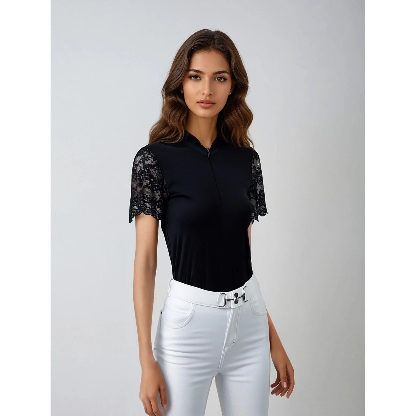 Elastic Equestrian Belt With Bit Buckle For Riding