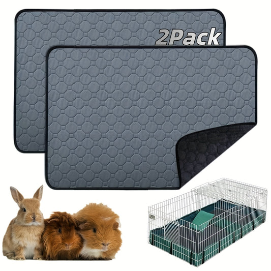 Washable Guinea Pig Cage Liners 2pcs Hexagonal Gray Pads