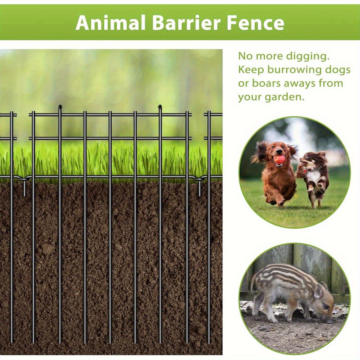 Metal Dog Barrier Fence 25 Panels Garden Border Containment