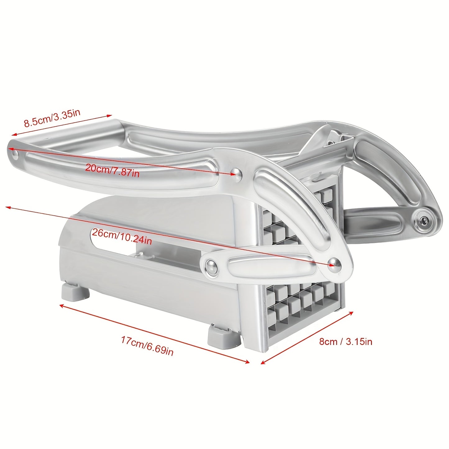 French Fries Cutter with 2 Blades Stainless Steel Professional French Fries Slicer for Pressing French Fries