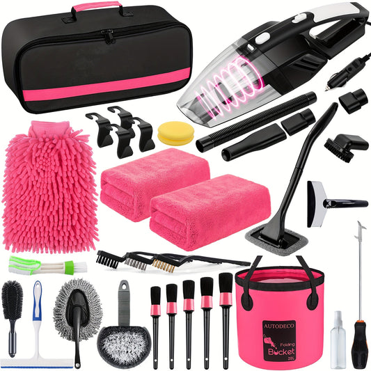 FCLUSLL 41 Piece Car Cleaning Kit With Vacuum And Tools