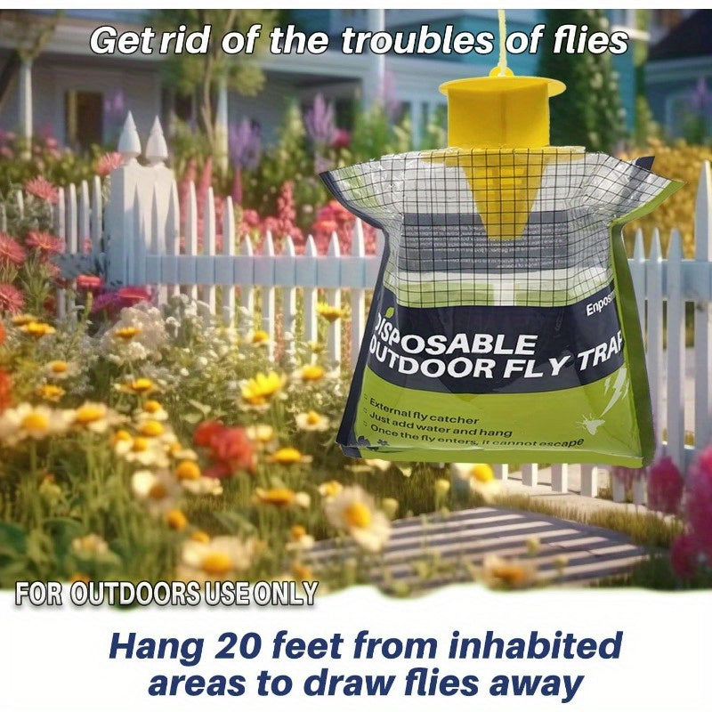 Four Pack Hanging Fly Traps for Horse Stables and Barns