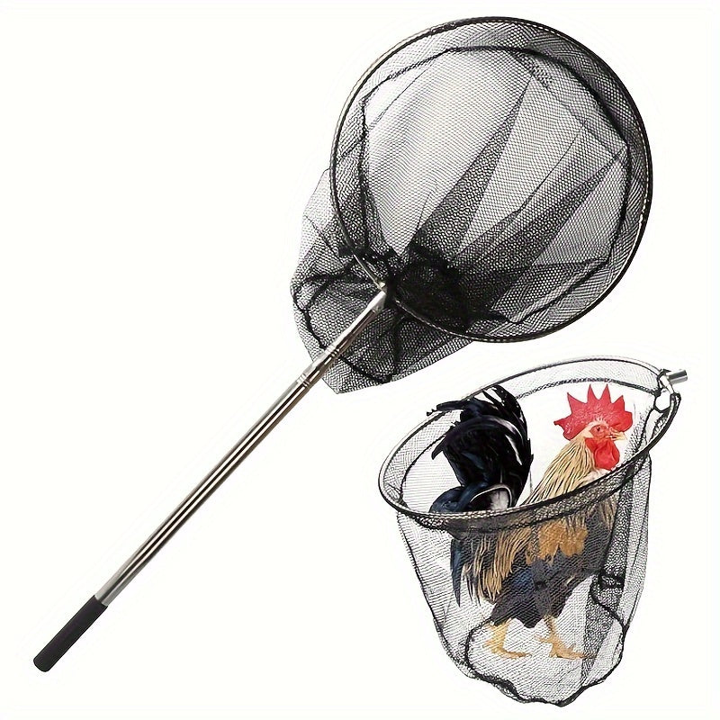 Stainless Steel Extendable Chicken Catcher with Fine Mesh Net