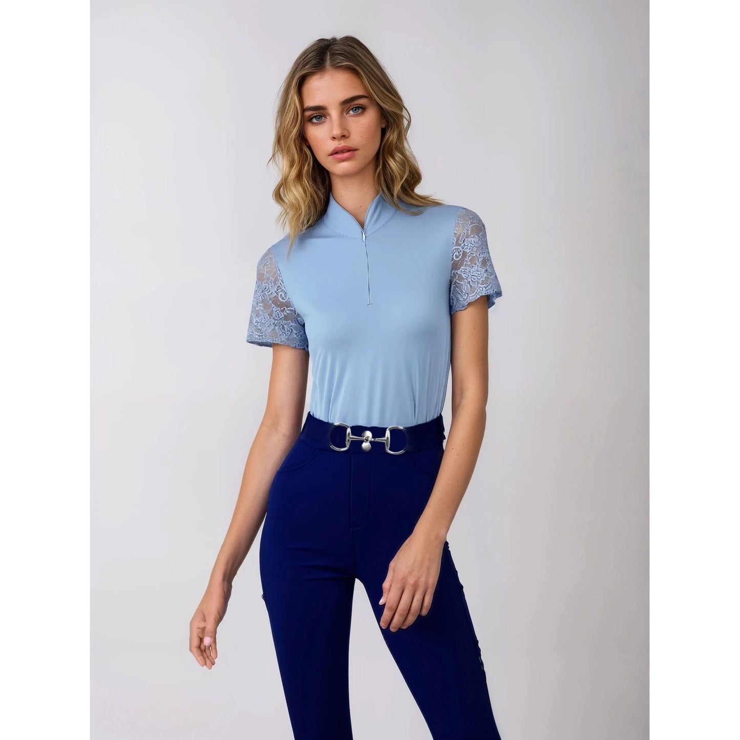 Elastic Equestrian Belt With Bit Buckle For Riding