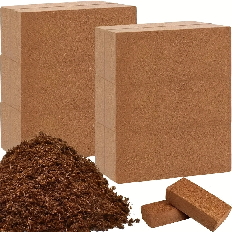 Coconut Fiber Bricks for Plants Square Fiber Coconut Shells Low Conductivity and PH Balance Suitable for Gardening and Planting Coconut Soil