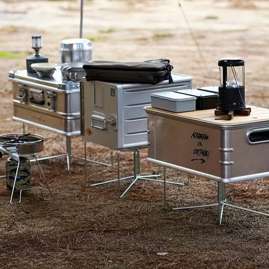 Moisture Resistant Collapsible Metal Camping Cooler Rack