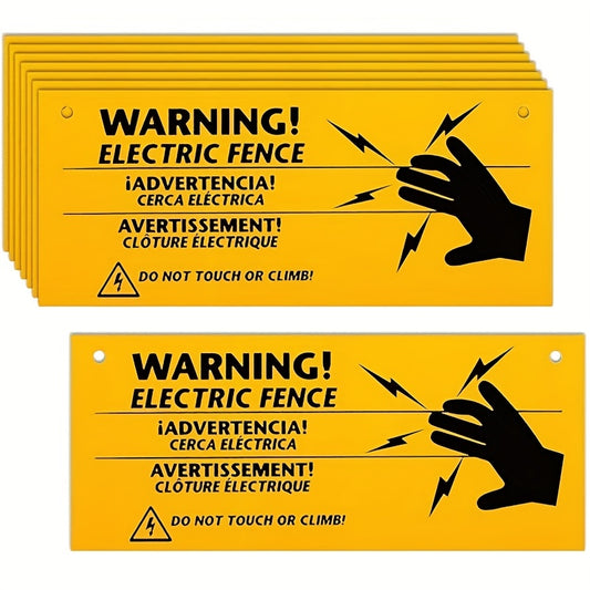 8pcs Electric Fence Warning Signs