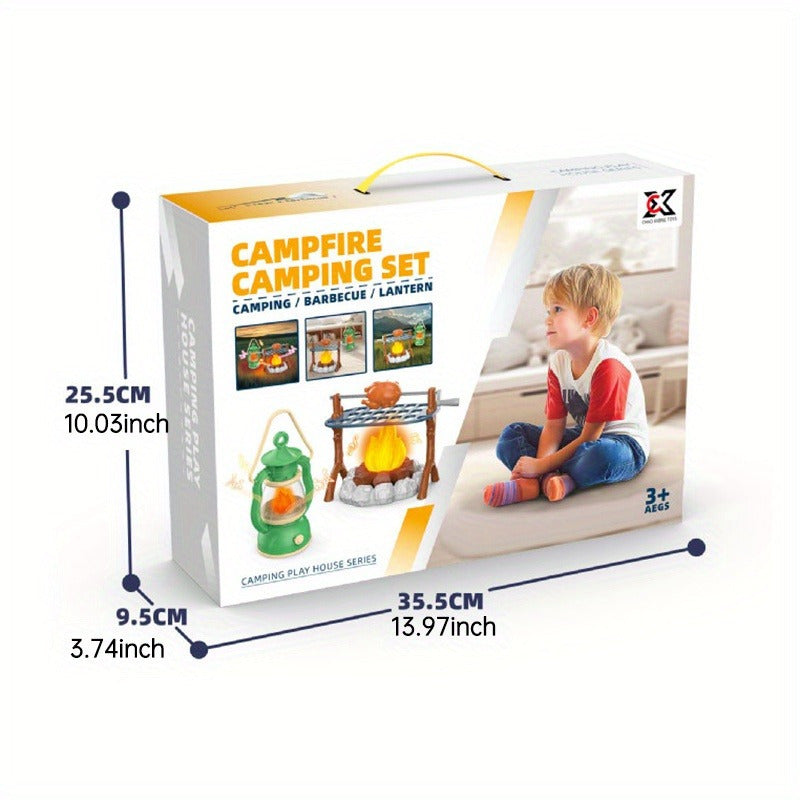 Kids Camping Toy Set 28 Items Authentic Campfire Lantern