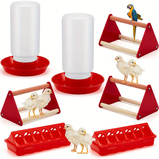 7 Piece Chicken Feeder And Waterer Kit For Small Poultry