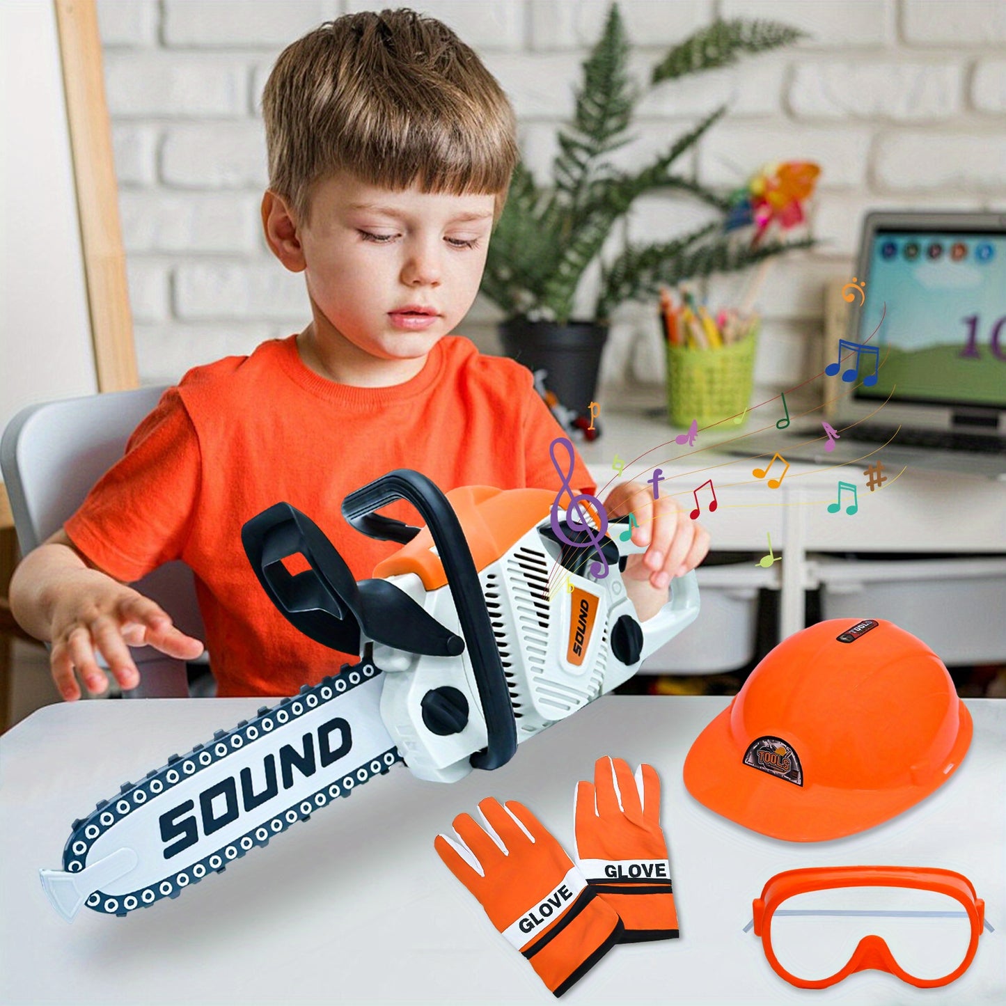 Toy Electric Saw Tool Set with Realistic Sound for Kids