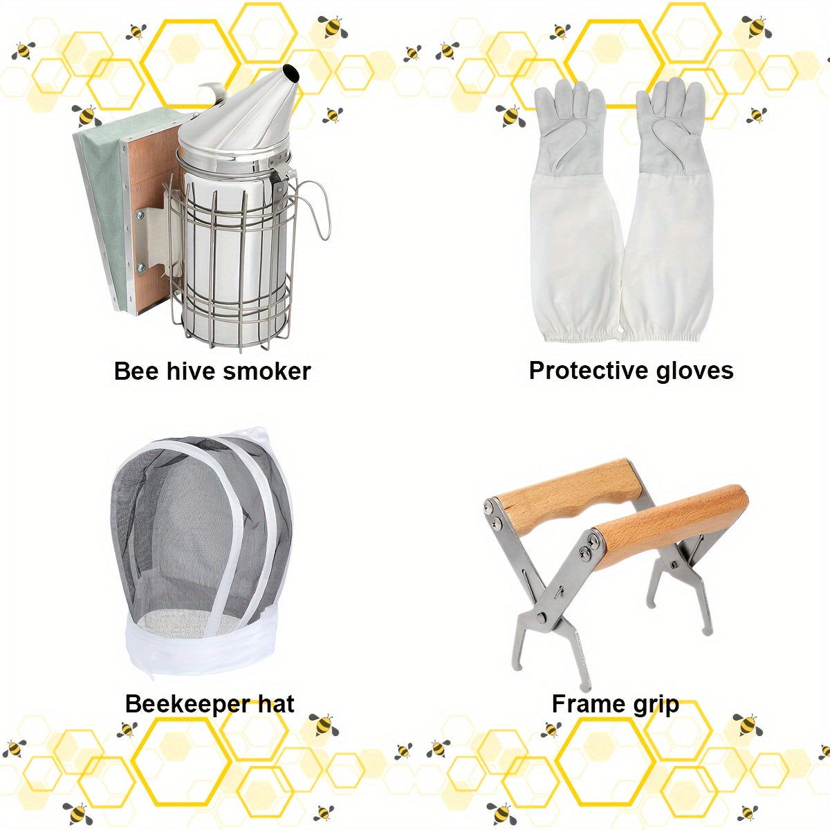 12PCS Beekeeping Supplies Starter Kit with Gloves and Tools