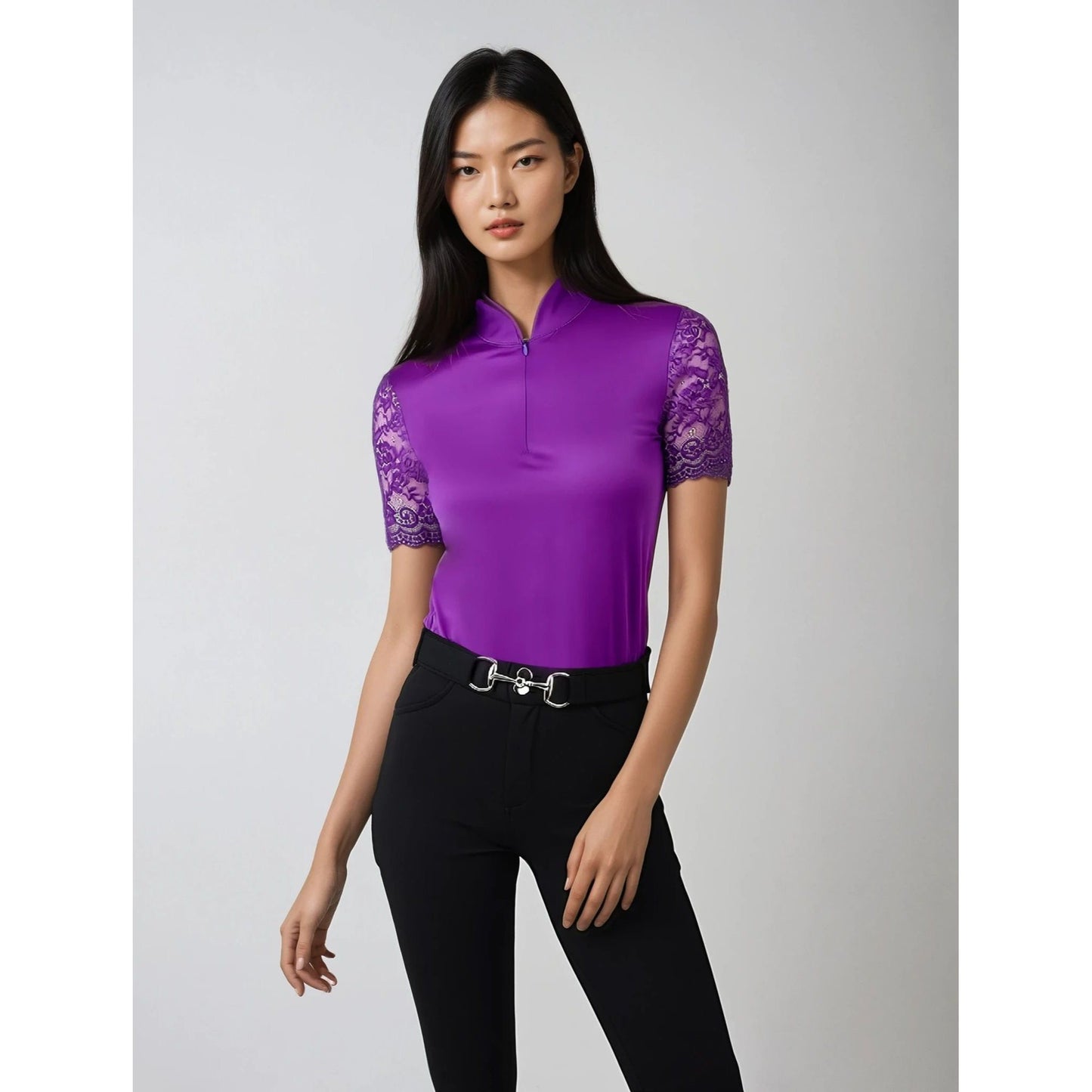 Elastic Equestrian Belt With Bit Buckle For Riding