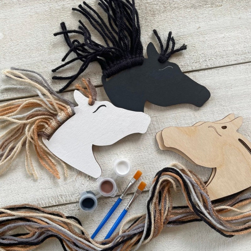 DIY Wooden Horse Set for Crafts and Celebrations - 5 to 20pcs