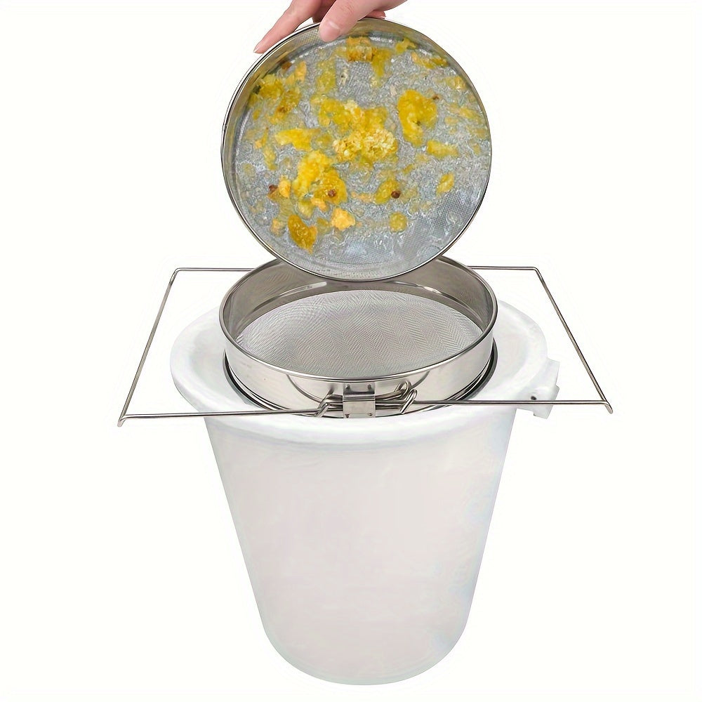 Stainless Honey Strainer Double Sieve With Extendable Arms