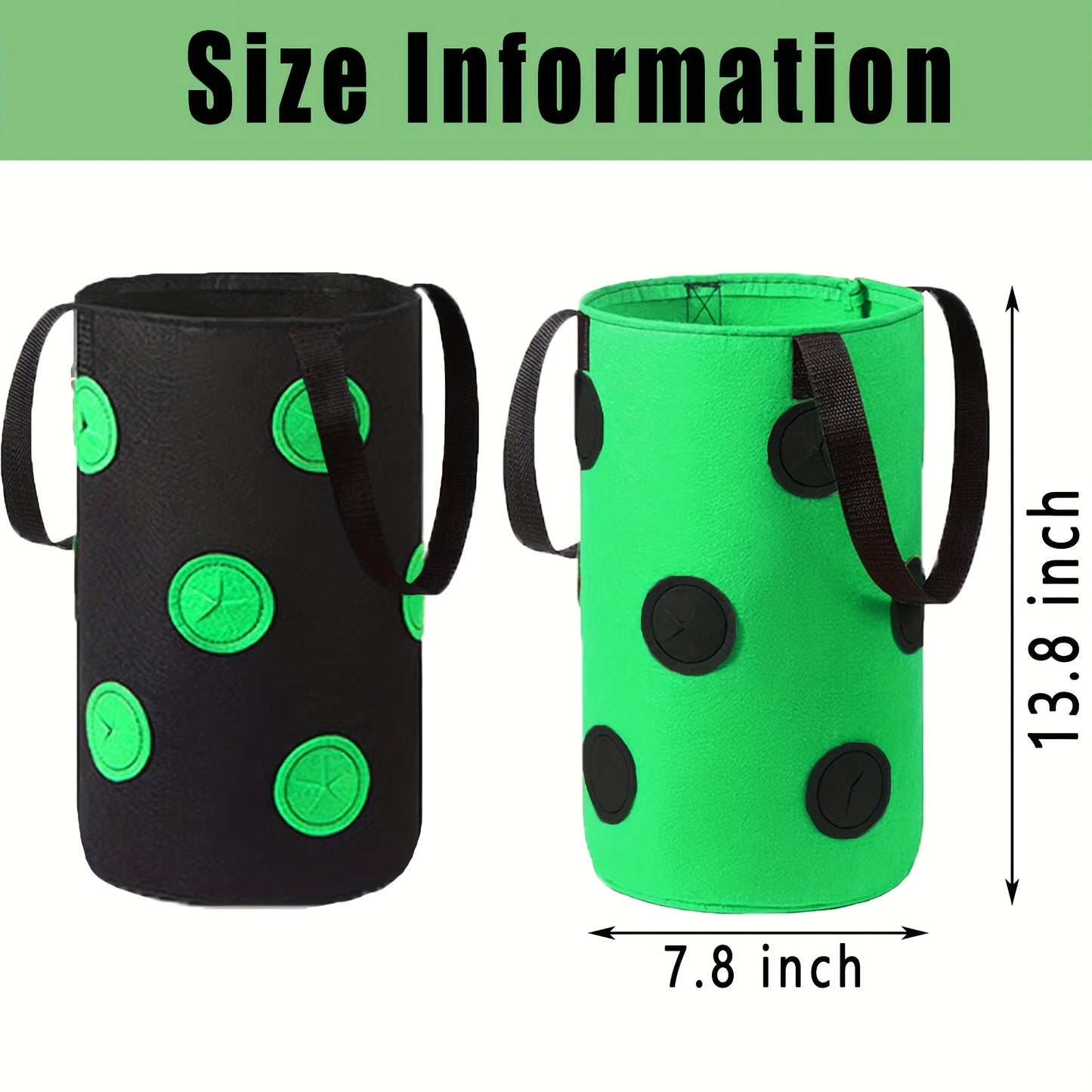 Three Piece Upside Down Tomato Planter Hanging Grow Bags