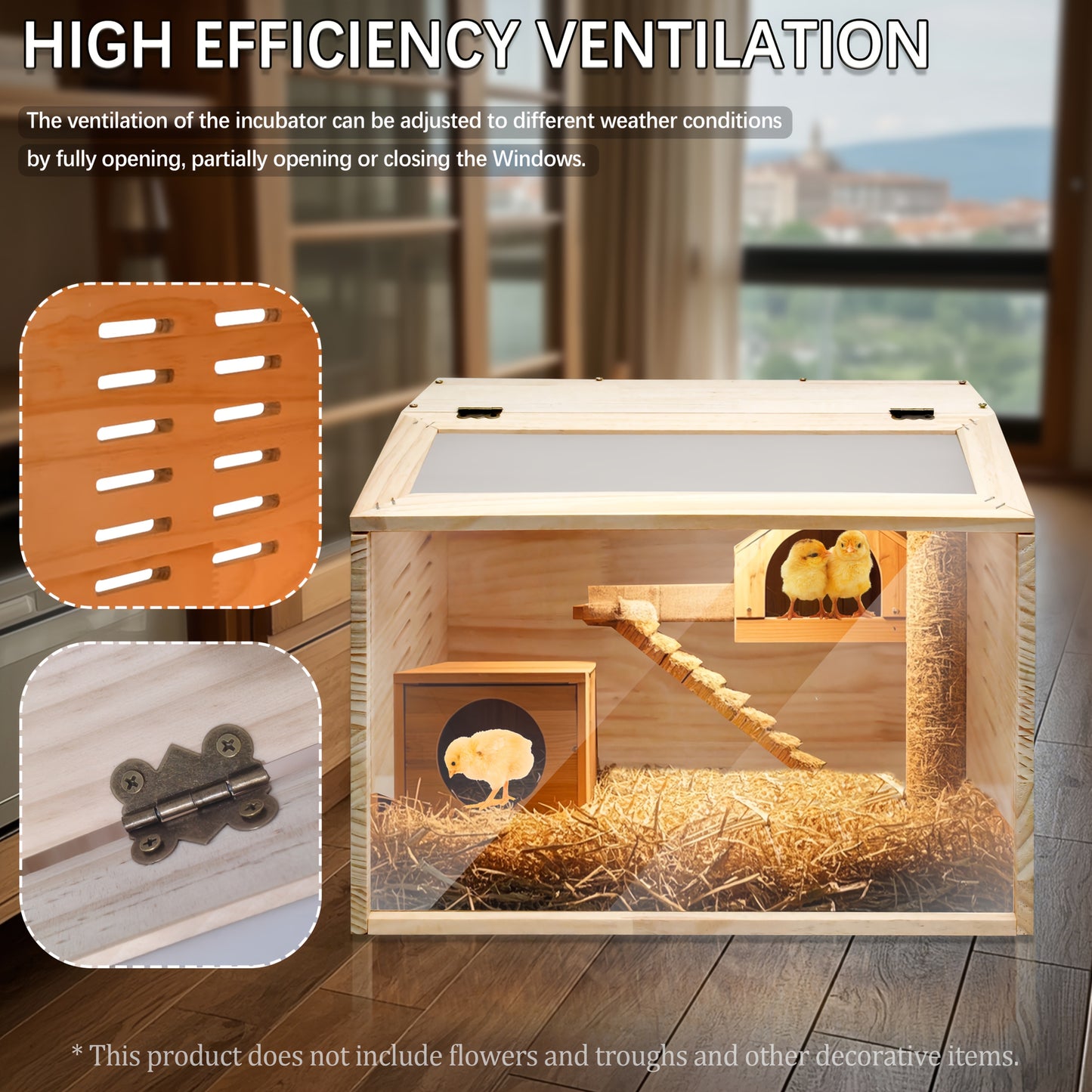 Wooden 3 To 10 Chick Brooder With Heater And Ventilation