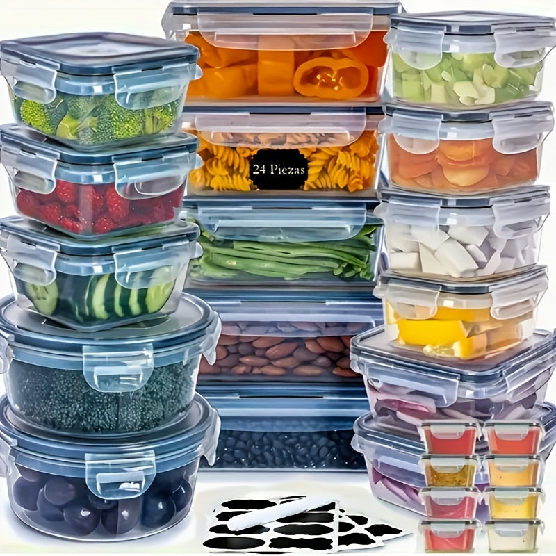 48pcs Airtight Food Storage Container Set with Easy Secure Lids