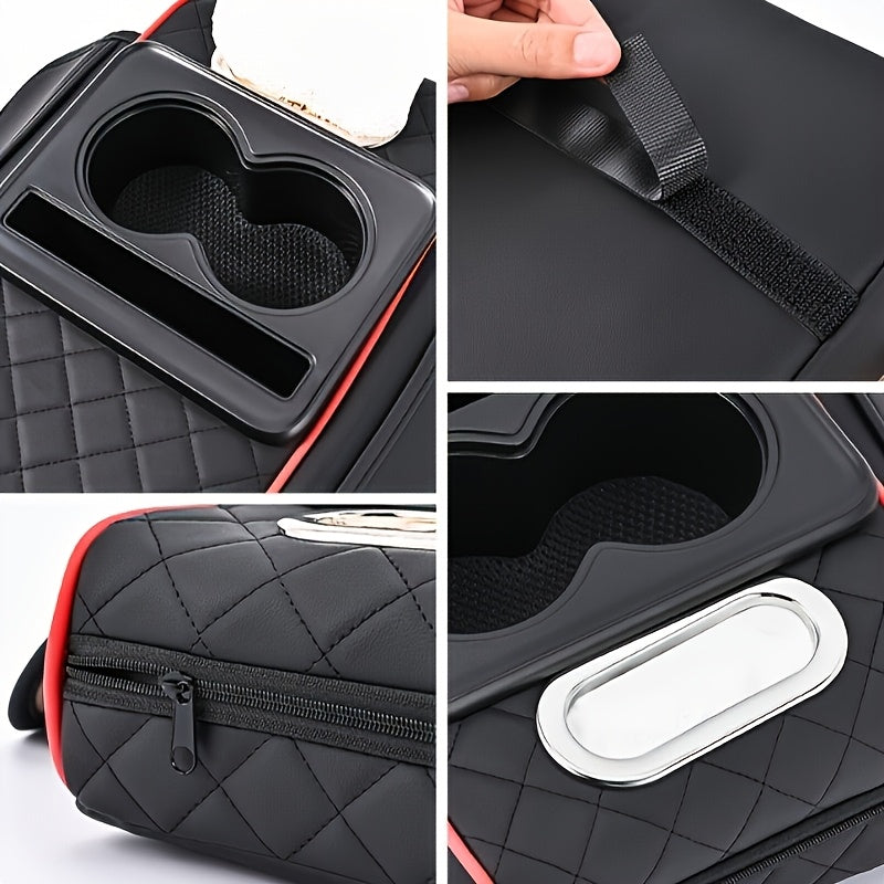 Universal Car Armrest Cover PU Leather Center Console Mat