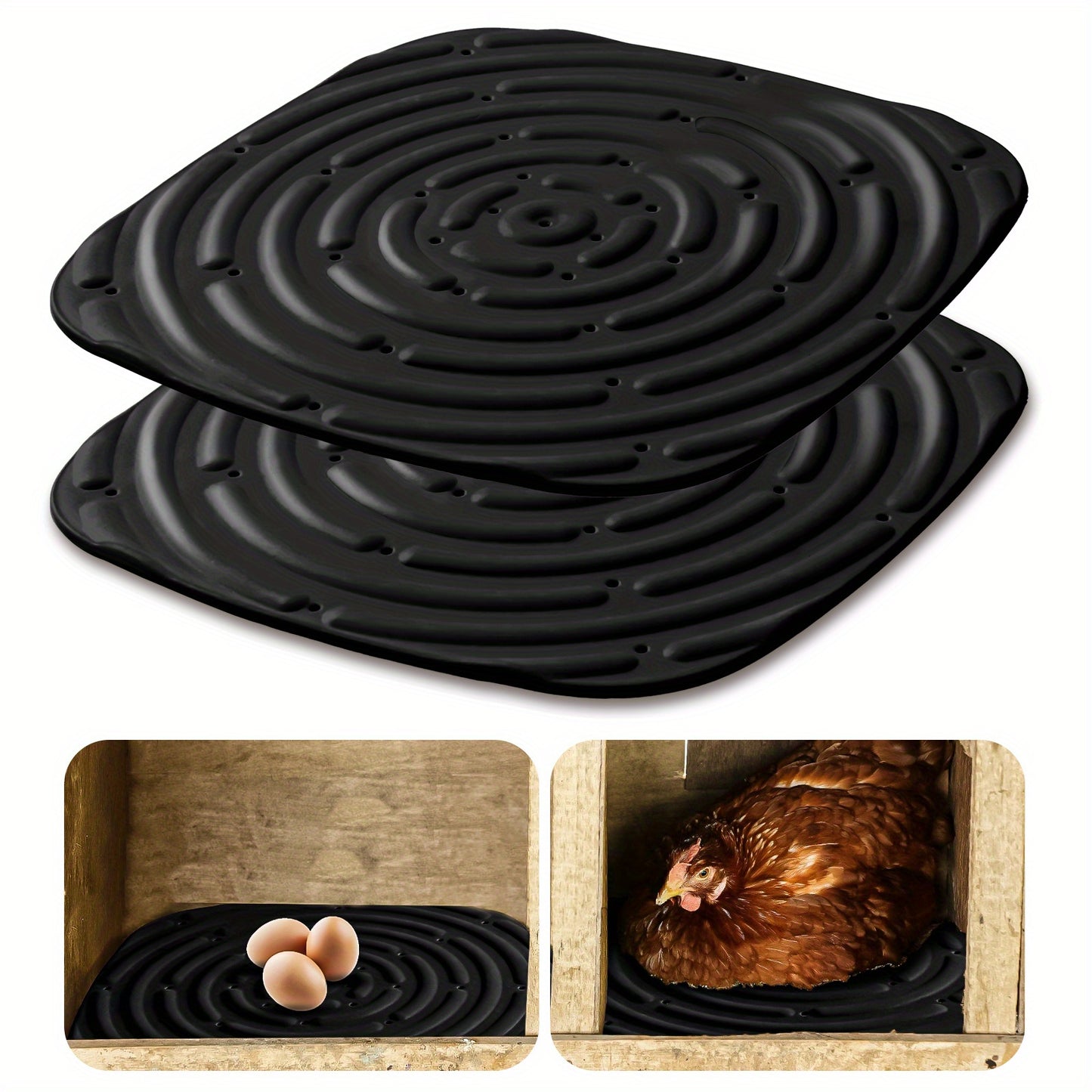 Two Pack Washable Chicken Nesting Pads For Coop Liners