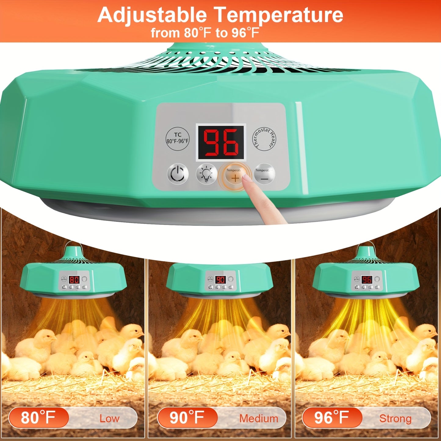 Chick Brooder Heater With Digital Display Remote Control