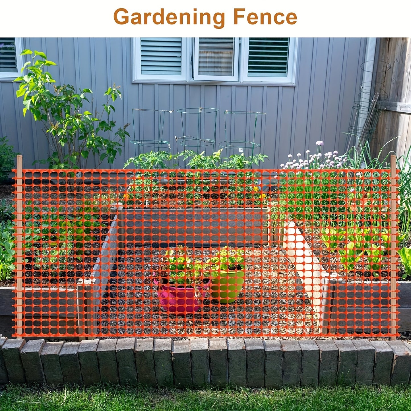 Orange Plastic Mesh Fence 4x100 Barrier Netting With Ties