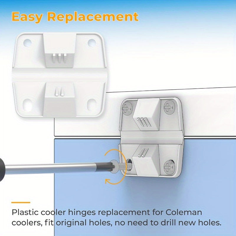 Cooler Replacement Hinges and Screw Kits Set of 6 Durable Parts