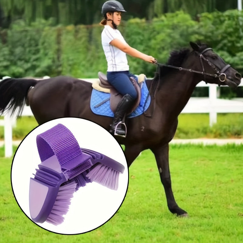 Versatile Soft Bristle Grooming Brush for Horses and Cows