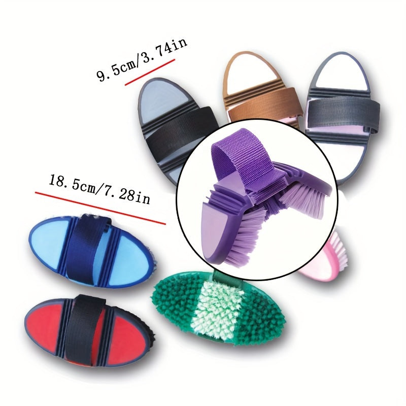 Versatile Soft Bristle Grooming Brush for Horses and Cows