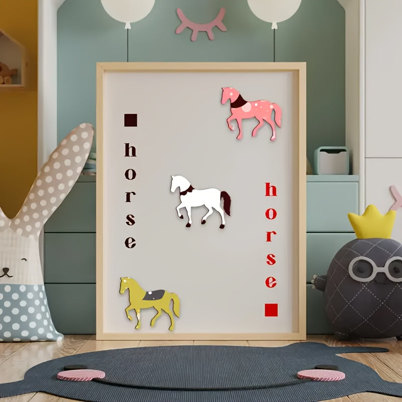 50 Wooden Horse Ornaments for DIY Crafts and Celebrations