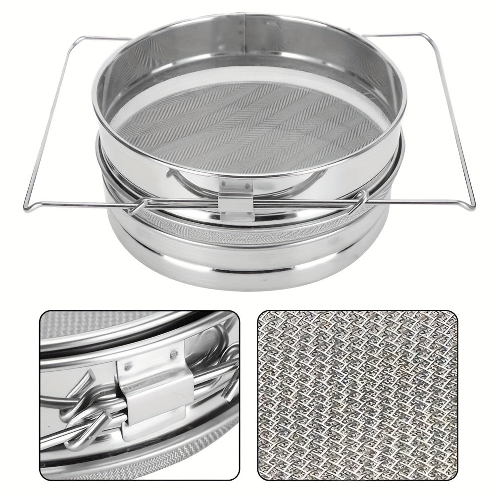 Stainless Honey Strainer Double Sieve With Extendable Arms